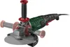 A PARKSIDE® angle grinder is shown against a white background. The grinder is green and black with red accents and has a silver cutting disc. Two auxiliary handles are shown in a faded, ghosted effect, indicating they are optional or adjustable. Produktbild-Vorschau