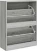 vidaXL Szafka na buty Szara Sonoma 63x24x81 cm Materiał Podgląd zdjęcia produktu 6
