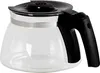 A clear glass coffee pot with a black handle and lid. Produktbild-Vorschau