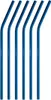 6 herbruikbare metalen rietjes - blauw Productafbeelding-voorbeeld 1
