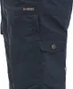 Close-up of dark blue trousers, showing pocket detail and branding. Voir les images du produit