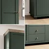 Kleiderschrank mit Spiegel Landhausstil EPSOM-83 in grün Produktbild-Vorschau 3