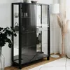 CALICOSY - Vitrine 2 portes vitrées et 6 étagères en verre Voir les images du produit 2