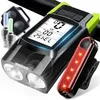 Fahrradlicht Set LED mit Fahrradcomputer, Tachometer und Produktbild-Vorschau 1