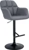 Barhocker TUBEL - Kunstleder Grau 57x59x97 cm Schwarz | Produktbild-Vorschau 1