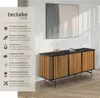 Příborník Lineo, lamelový vzhled, 3 přihrádky - černá/hnědá Náhled obrázku produktu 2