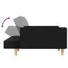 Möbel Schlafsofa 2-Sitzer mit 2 Kissen Schwarz Stoff - Produktbild-Vorschau 8