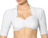 Dirndlbluse Clara halbarm weiß 38 Produktbild-Vorschau 2