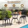 COSTWAY Set di mobili da giardino 3 pezzi, tavolo da Anteprima dell’immagine prodotto 4