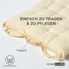 A close-up of a cream-colored seat cushion with text overlays highlighting its features. Anteprima dell’immagine prodotto
