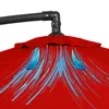 Close-up of a red umbrella canopy with blue arrows and lines indicating airflow. Anteprima dell’immagine prodotto