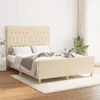 Bettgestell ohne Matratze Creme 140x190 cm Stoff Produktbild-Vorschau 2