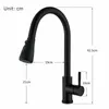 A black kitchen faucet with dimensions indicated by lines and numbers. Náhľad obrázku produktu