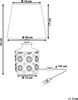 BELIANI Stolní lampa béžová keramická 35 cm látková stínicí Náhled obrázku produktu 3