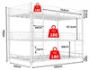 Drielaags stapelbed van 90 x 190 cm, gemaakt van metaal, Productafbeelding-voorbeeld 2