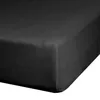 Spannbetttuch mit Gummizug NOVA3 schwarz 100x200 25cm Produktbild-Vorschau 3