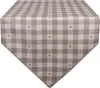 Clayre & Eef Bežec na stôl 50x160 cm Béžová Sivá Bavlnené Náhľad obrázku produktu 1