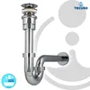 tecuro Siphon extra lang mit Pop Up Ablaufventil verchromt Produktbild-Vorschau 3