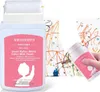 Weiße Smaii Roller-Multi Color Mini Paint Flasche mit Rollenapplikator, gezeigt neben einer Wand mit bunten Kritzeleien und einer Hand, die eine andere Flasche hält Anteprima dell’immagine prodotto