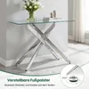 COSTWAY Tavolino in vetro temperato, tavolino con gambe in Anteprima dell’immagine prodotto 6
