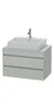 Konsolenunterschrank DURASTYLE 512x800x478mm nussbaum Produktbild-Vorschau 3