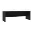 A black TV stand with dimensions indicated. Podgląd zdjęcia produktu