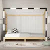 A child's bed designed to look like a soccer goal, complete with a net and ladder. Podgląd zdjęcia produktu
