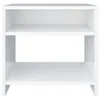 A white, two-shelf nightstand is shown against a white background. Produktbild-Vorschau