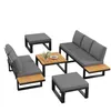Premium Gartenlounge Set 6-teilig verstellbar – Ecksofa Produktbild-Vorschau 17