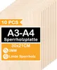 Jayseuw 10-50 x A3/A4 Panneau en bois | 300 x 210 x 3 mm | Voir les images du produit 1