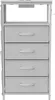 A white and gray storage unit with four drawers and shelves. Produktbild-Vorschau