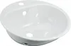 A white ceramic sink basin with three holes is shown from a slightly elevated angle against a white background. Produktbild-Vorschau