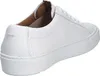 A white leather sneaker is shown from a side-rear angle against a white background. Produktbild-Vorschau