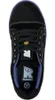 A top-down view of a black and purple safety shoe. Produktbild-Vorschau