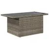 10-tlg. Garten-Sofagarnitur mit Kissen Grau Poly Rattan Produktbild-Vorschau 3