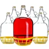 A group of glass carboys, one filled with red liquid, are arranged on a white background. Produktbild-Vorschau