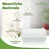 An infographic showcasing the features of a product, with the product itself visible on the right. Produktbild-Vorschau