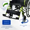 Invalidný vozík Skladací hliníkový ľahký manuálny s brzdami Náhľad obrázku produktu 6