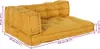 vidaXL Pallet Sofa Kissen 3 stk. Stoff Gelb 120 x 80 x 38 Produktbild-Vorschau 7