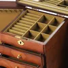Šperkovnice, šperkový kufřík, 5 vrstev, dřevěná Náhled obrázku produktu 6