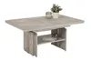 A coffee table with a shelf underneath, decorated with a plant and a jar. Produktbild-Vorschau