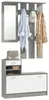 Garderobenm?bel-Set mit 6-Haken-Garderobe, Schuhregal mit Produktbild-Vorschau 1