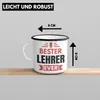 Trendation - Bester Lehrer Ever Emaille Tasse Geschenk Produktbild-Vorschau 4