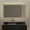 LED Badezimmerspiegel 70x90 cm mit schwarzem Produktbild-Vorschau 1