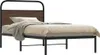A bed frame with a headboard and bedding. Náhled obrázku produktu