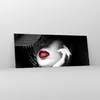Bilder auf glas - Frau Gesicht Lippen - 100x40cm - Produktbild-Vorschau 4