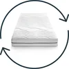 A white mattress is shown in the center of the image, surrounded by a circular arrow graphic. Anteprima dell’immagine prodotto