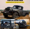A collage of images showing electric winches mounted on different vehicles, with text overlay. Anteprima dell’immagine prodotto