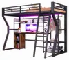 Łóżko piętrowe 90x200 cm z biurkiem, miejscem do Podgląd zdjęcia produktu 10