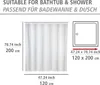 WENKO Sprchový záves Vane vrátane krúžkov Textil 120x200 cm Náhľad obrázku produktu 4
